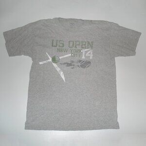 USTA Tennis T-Shirt Gray US Open 2014 New York City Men's Size L